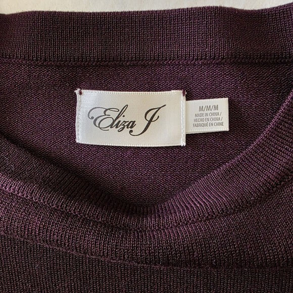 Eliza J Knit Sweater Dress Bell Sleeves Size M - Picture 4 of 10